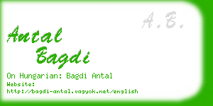 antal bagdi business card